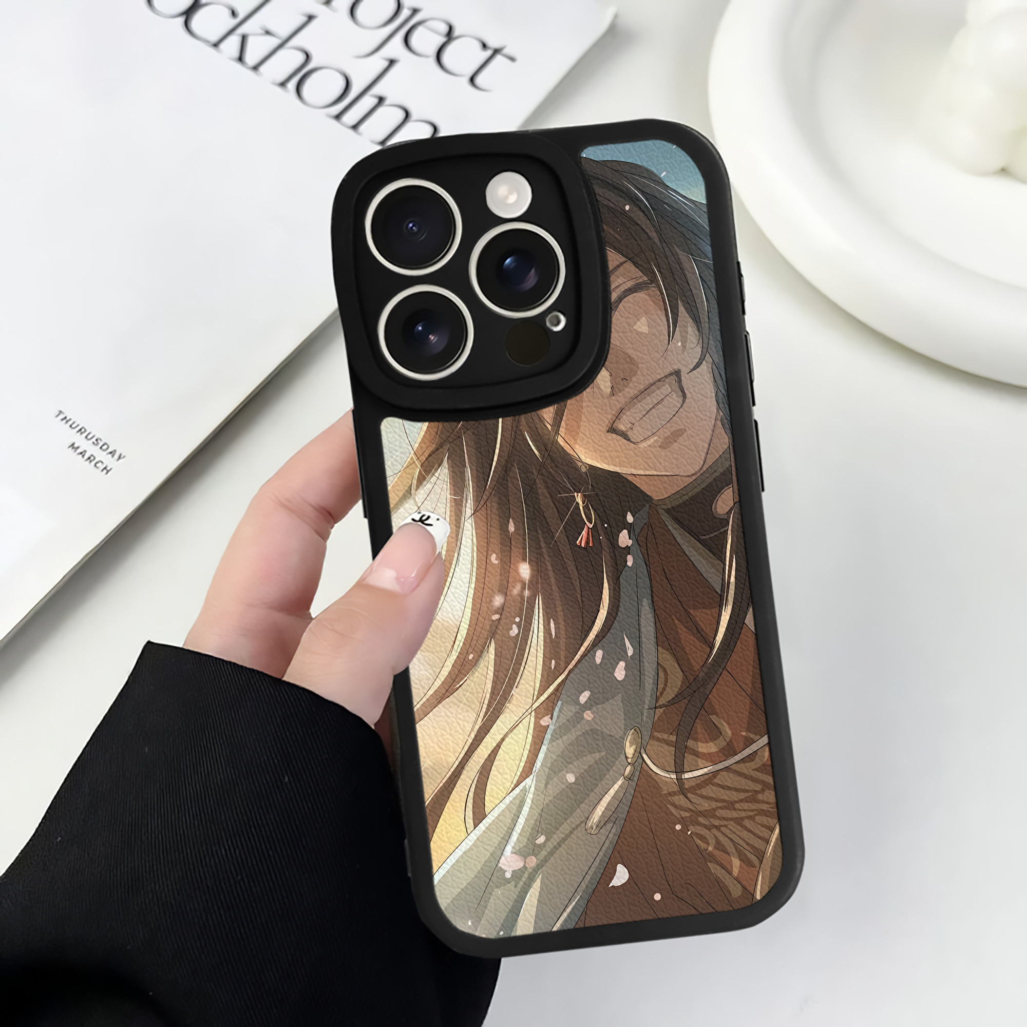 （画像用） 刀剣乱舞 Touken Ranbu 【iPhone 16シリーズ対応】シリコンスマホケース（レザー調） 材質：シリコン